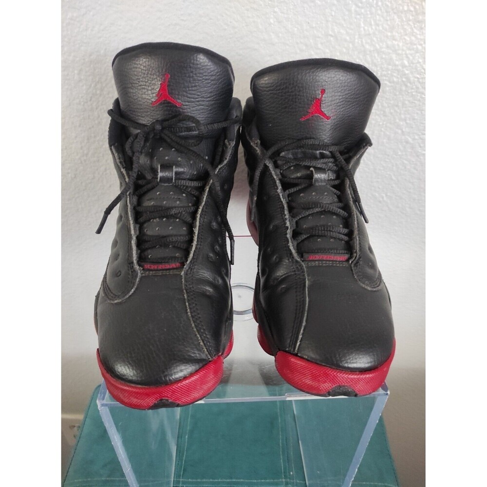 2014 NIKE AIR JORDAN XIII 13 RETRO BG DIRTY BRED BLACK GYM RED 414574-033 7Y 7